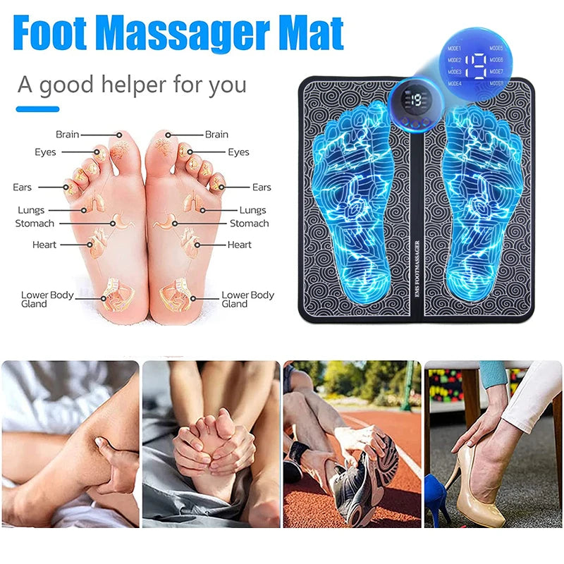 Elektryczny masażer do stóp Pad masaż mięśni trener relaksacyjny do masażu Fitness