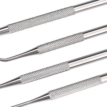 4 szt. Zestaw narzędzi do higieny dentystycznej instrumenty dentysta skrobak do kamienia nazębnego skaler kamień nazębny usuwacz płytki nazębnej czyszczenie zębów narzędzie do pielęgnacji jamy ustnej