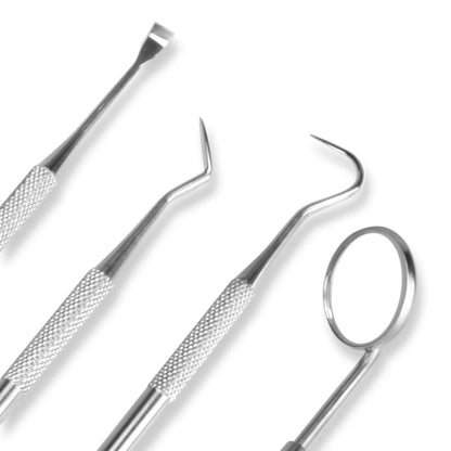 4 szt. Zestaw narzędzi do higieny dentystycznej instrumenty dentysta skrobak do kamienia nazębnego skaler kamień nazębny usuwacz płytki nazębnej czyszczenie zębów narzędzie do pielęgnacji jamy ustnej
