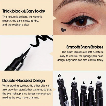 7-stylowy eyeliner  Szybkoschnący Wodoodporny Eyeliner Pen Double-ended Lazy Eye Liner Pencil
