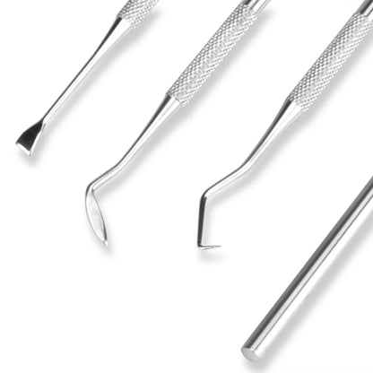4 szt. Zestaw narzędzi do higieny dentystycznej instrumenty dentysta skrobak do kamienia nazębnego skaler kamień nazębny usuwacz płytki nazębnej czyszczenie zębów narzędzie do pielęgnacji jamy ustnej