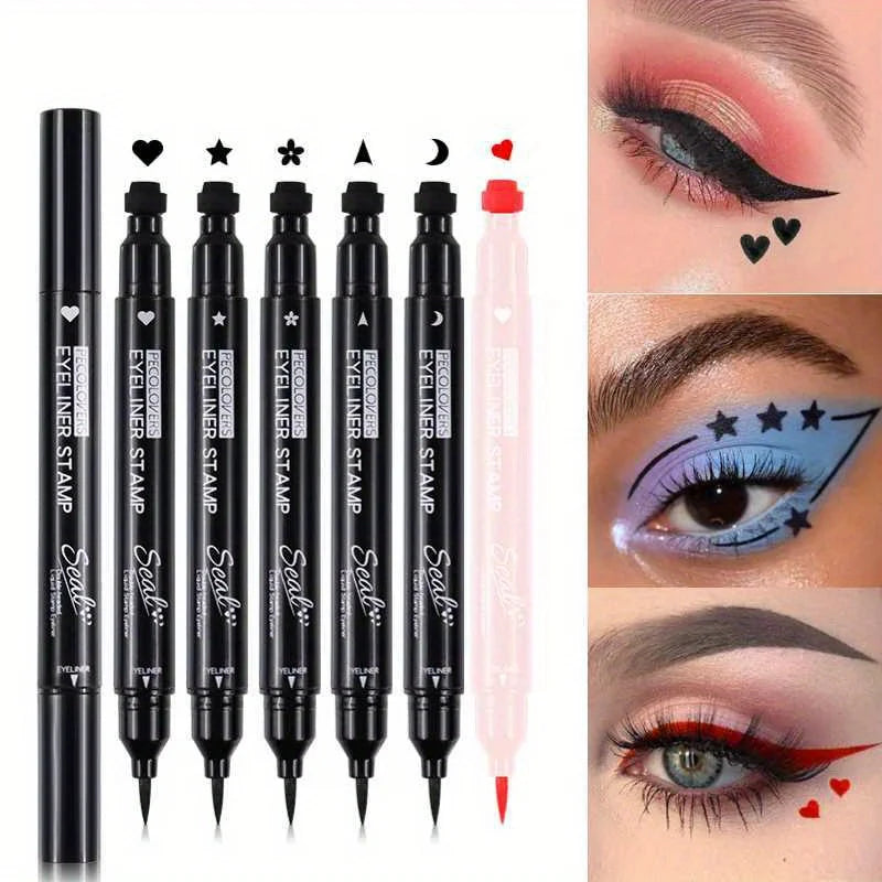 7-stylowy eyeliner  Szybkoschnący Wodoodporny Eyeliner Pen Double-ended Lazy Eye Liner Pencil