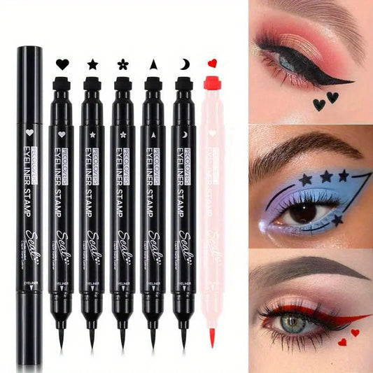 7-stylowy eyeliner  Szybkoschnący Wodoodporny Eyeliner Pen Double-ended Lazy Eye Liner Pencil