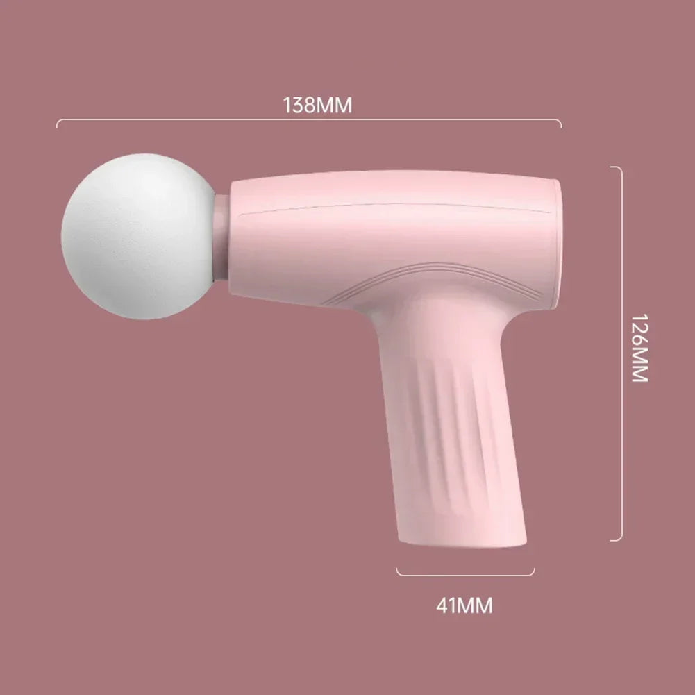 Muscle Mini różowy pistolet do masażu głębokich tkanek, ręczny pistolet do masażu, pistolet do terapii, głębokie tkanki