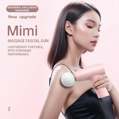 Muscle Mini różowy pistolet do masażu głębokich tkanek, ręczny pistolet do masażu, pistolet do terapii, głębokie tkanki