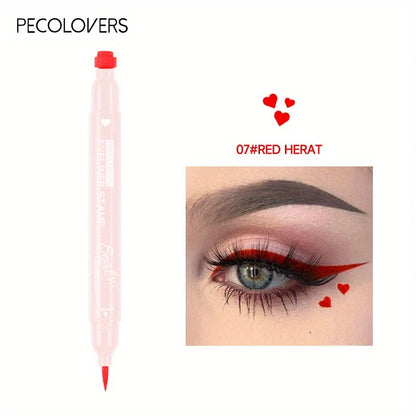 7-stylowy eyeliner  Szybkoschnący Wodoodporny Eyeliner Pen Double-ended Lazy Eye Liner Pencil