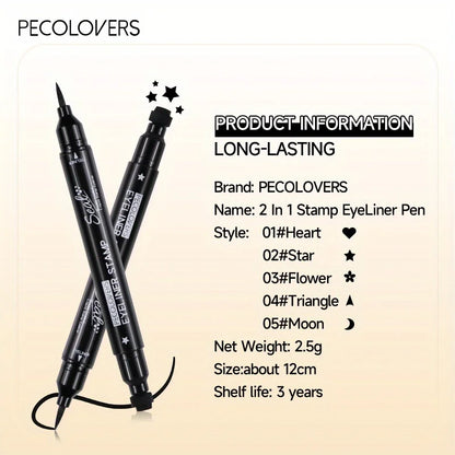 7-stylowy eyeliner  Szybkoschnący Wodoodporny Eyeliner Pen Double-ended Lazy Eye Liner Pencil