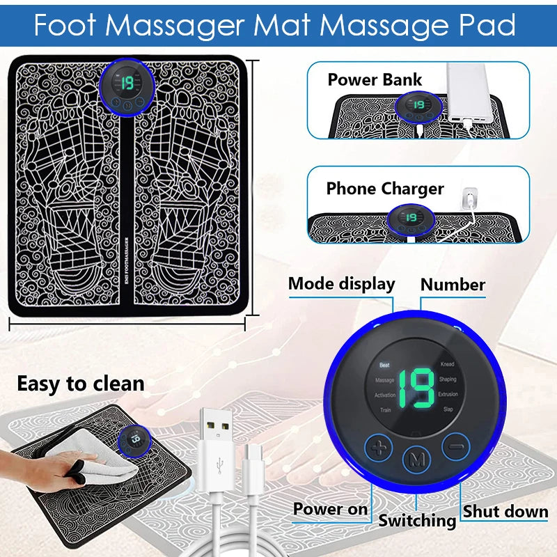 Elektryczny masażer do stóp Pad masaż mięśni trener relaksacyjny do masażu Fitness