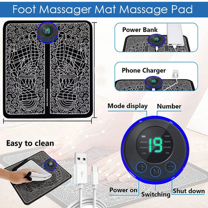 Elektryczny masażer do stóp Pad masaż mięśni trener relaksacyjny do masażu Fitness