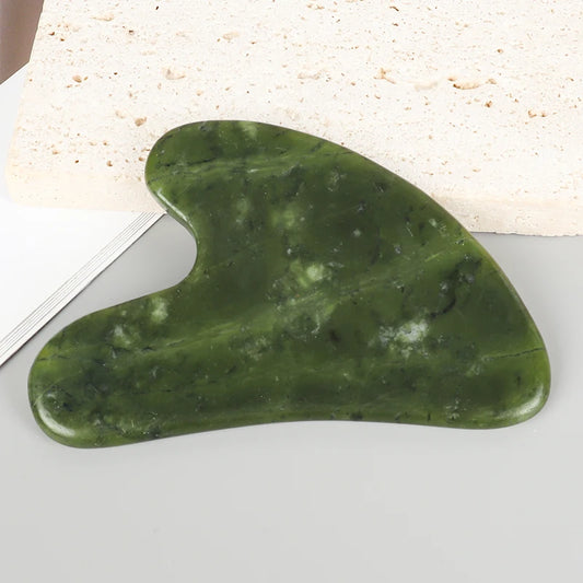 Helu Jade Gua Sha narzędzie Xiuyan Jade masażer w kształcie serca masaż szyi Guasha, produkt kosmetyczny - pielęgnacja skóry