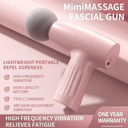 Muscle Mini różowy pistolet do masażu głębokich tkanek, ręczny pistolet do masażu, pistolet do terapii, głębokie tkanki