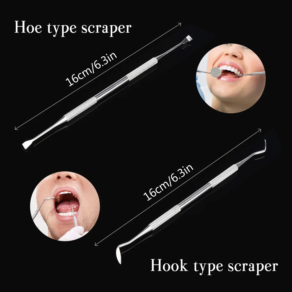 4 szt. Zestaw narzędzi do higieny dentystycznej instrumenty dentysta skrobak do kamienia nazębnego skaler kamień nazębny usuwacz płytki nazębnej czyszczenie zębów narzędzie do pielęgnacji jamy ustnej