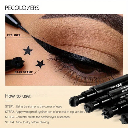 7-stylowy eyeliner  Szybkoschnący Wodoodporny Eyeliner Pen Double-ended Lazy Eye Liner Pencil